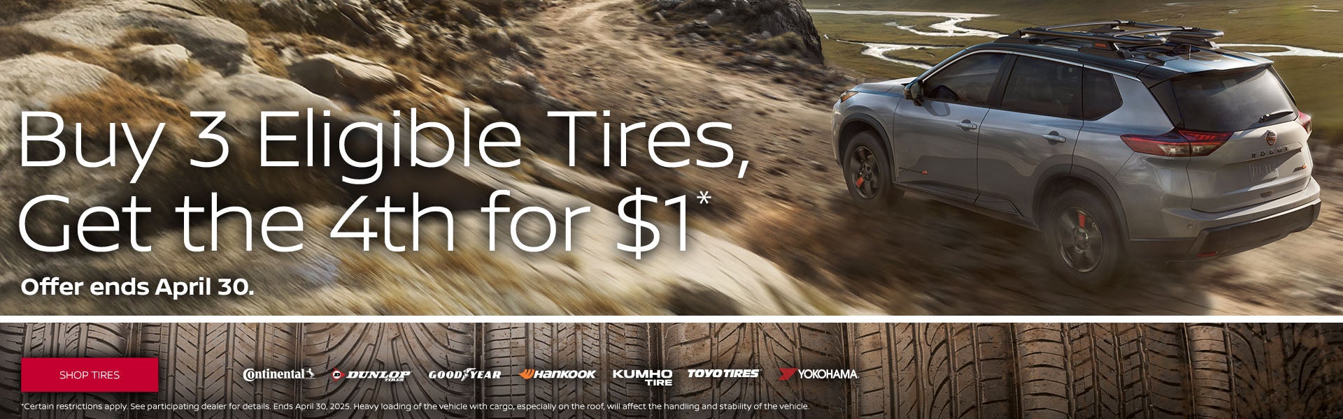 Enjoy $100 Off an eligible set of tires.