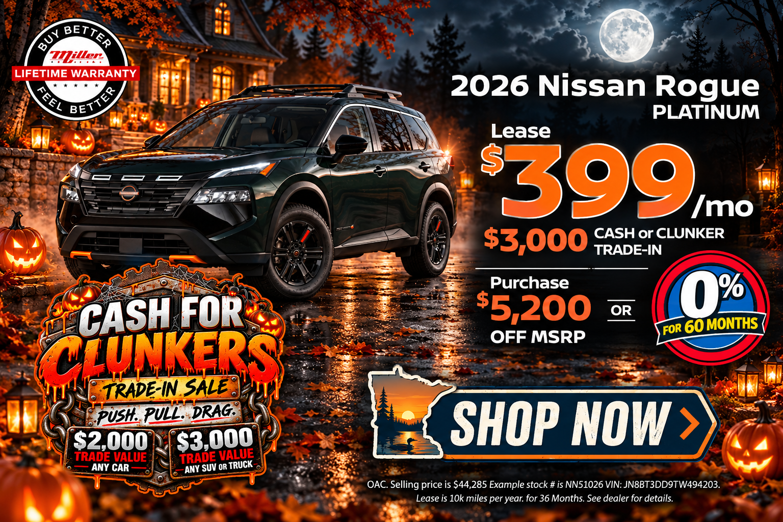 Big savings on Nissan rogue this month