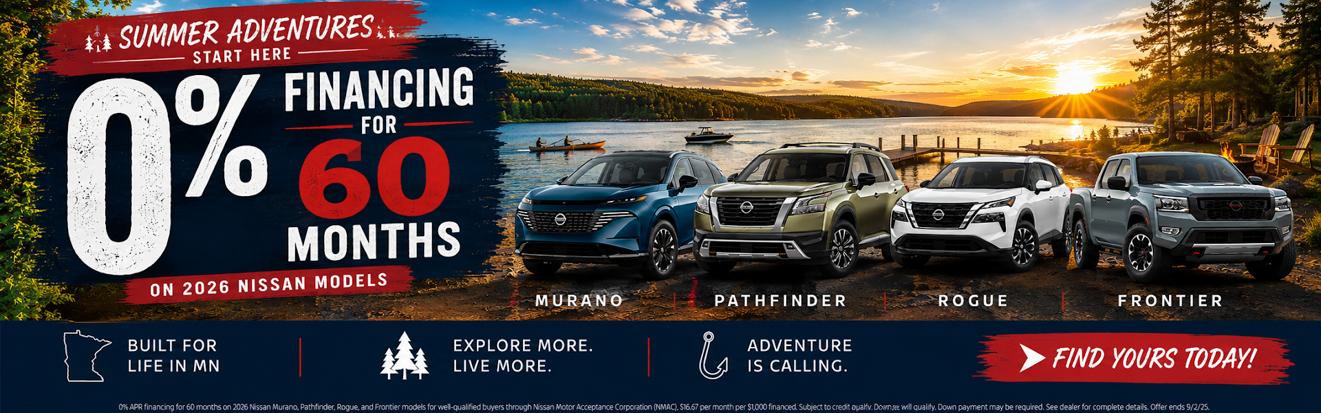 0% for 60 months on Nissan right now