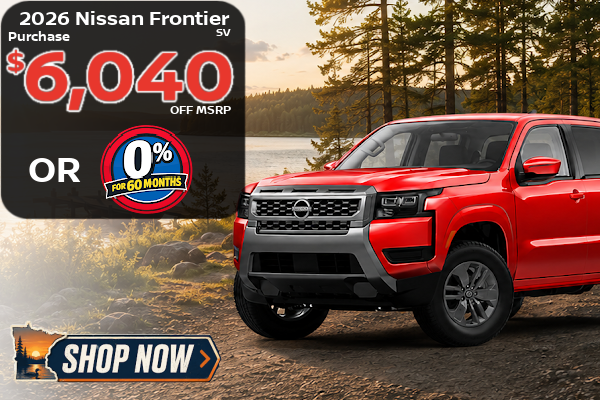 Big Savings this month on Nissan Frontier this month