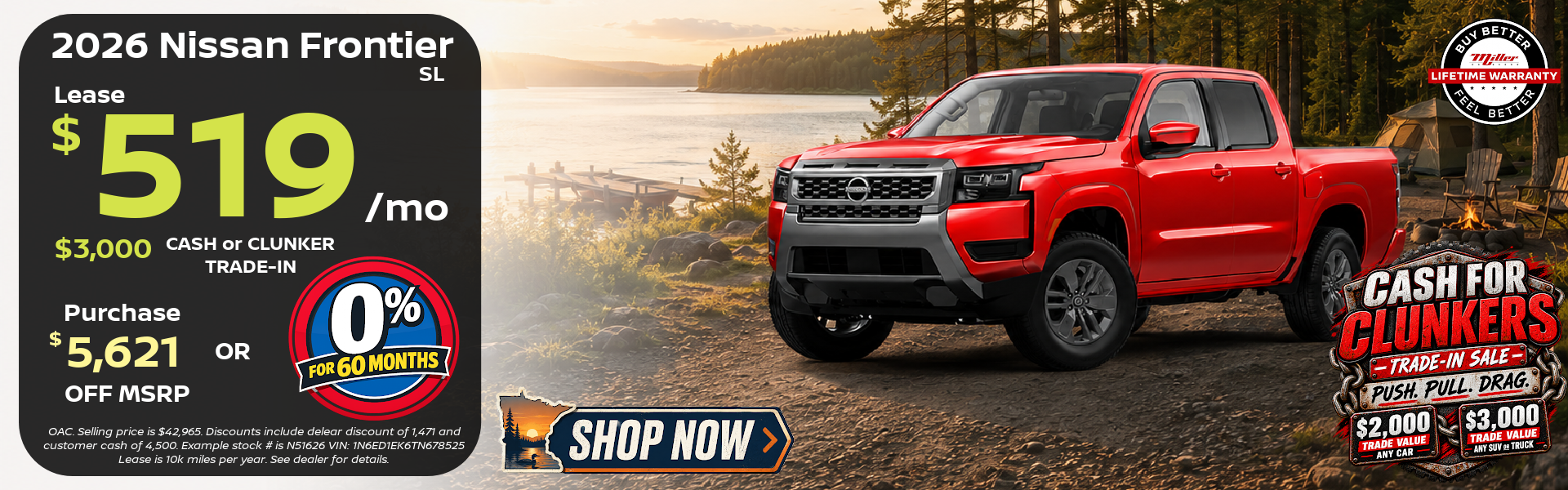 Big Savings on New Nissan this month at Miller