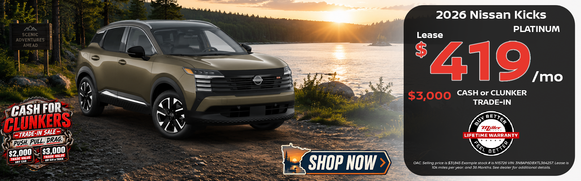 Big Savings on New Nissan this month at Miller