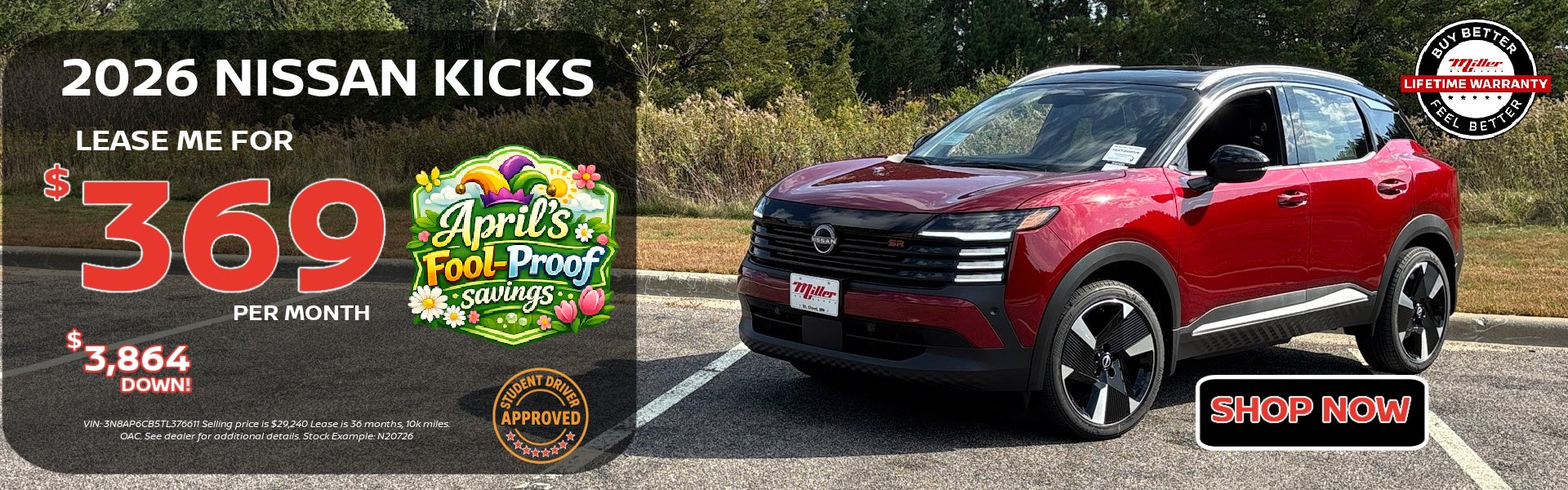 Big Savings on Nissan Kicks this month