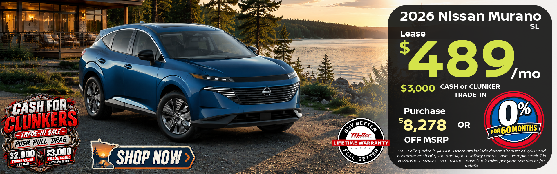 Big Savings on New Nissan this month at Miller