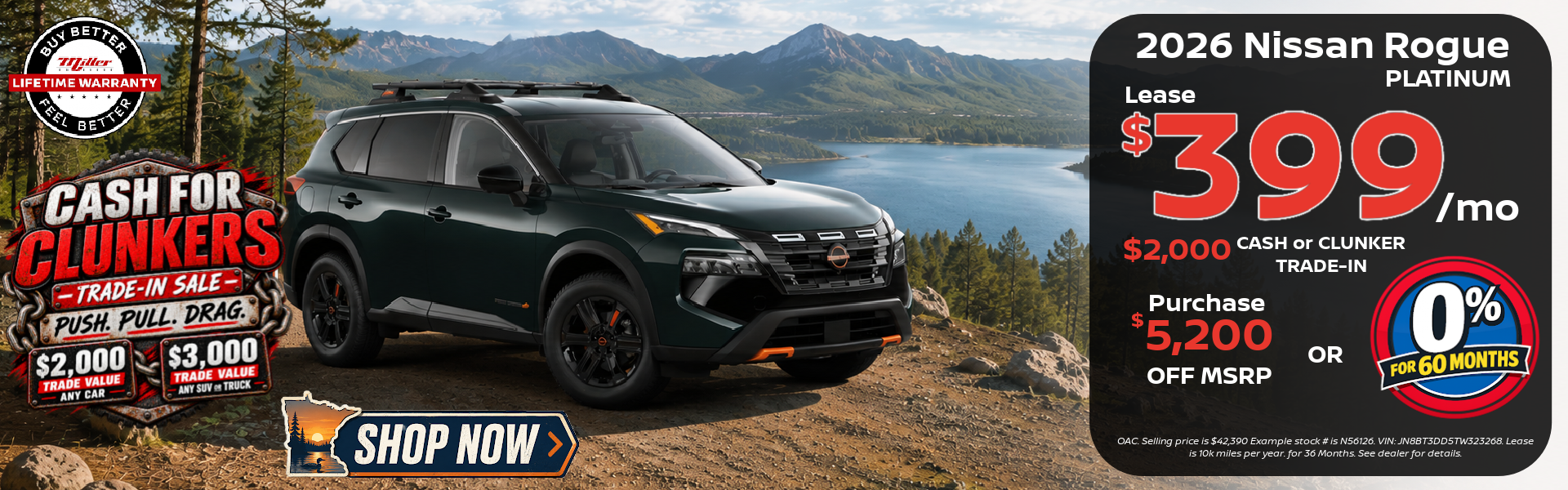 Big Savings on New Nissan this month at Miller