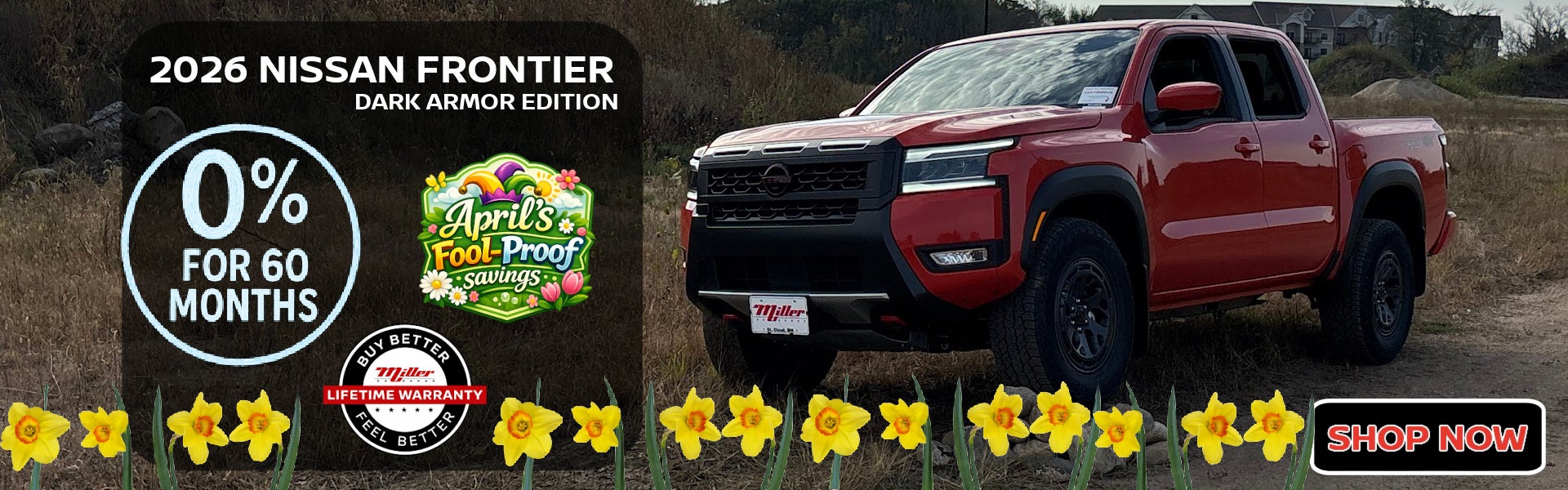 Big Savings on Nissan Frontier this April at MIller Auto