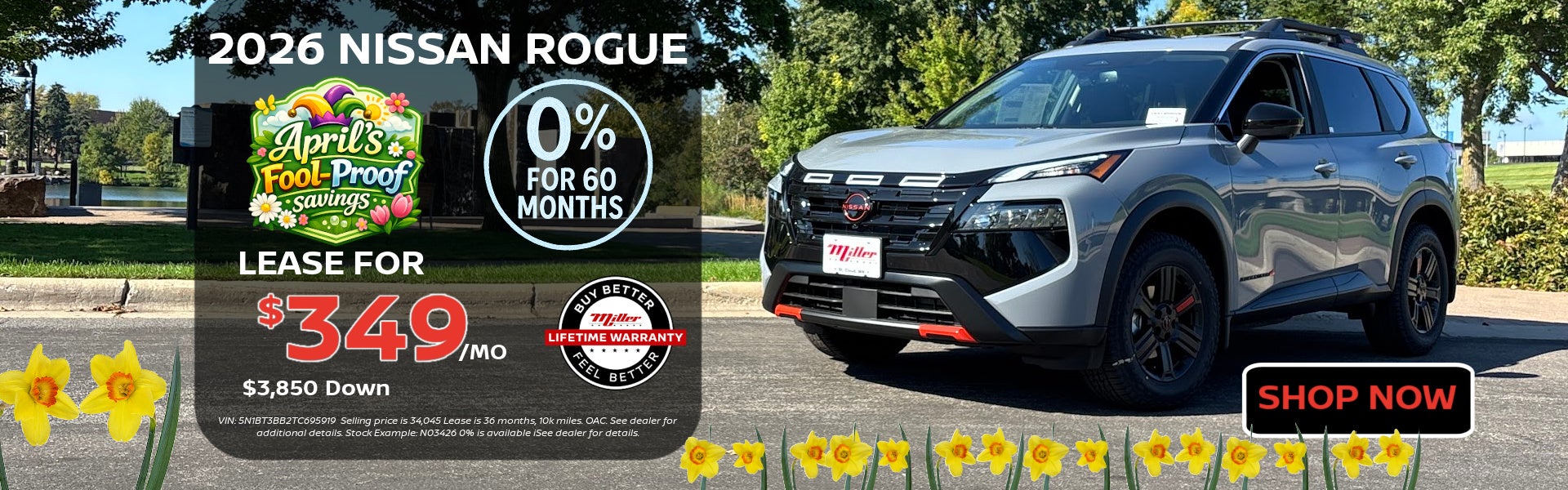 Big Savings on NIssan Rogue in April at Miller
